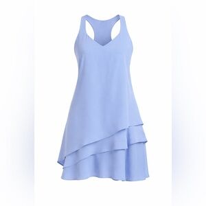 Parker Light Blue Tiered Chiffon Mini Dress – Size Small